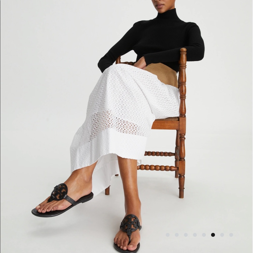 Tory Burch Womens Miller Sandal in Black Leather